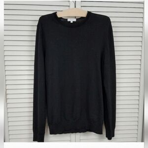 Reiss Navy Merino Wool Crewneck Sweater
